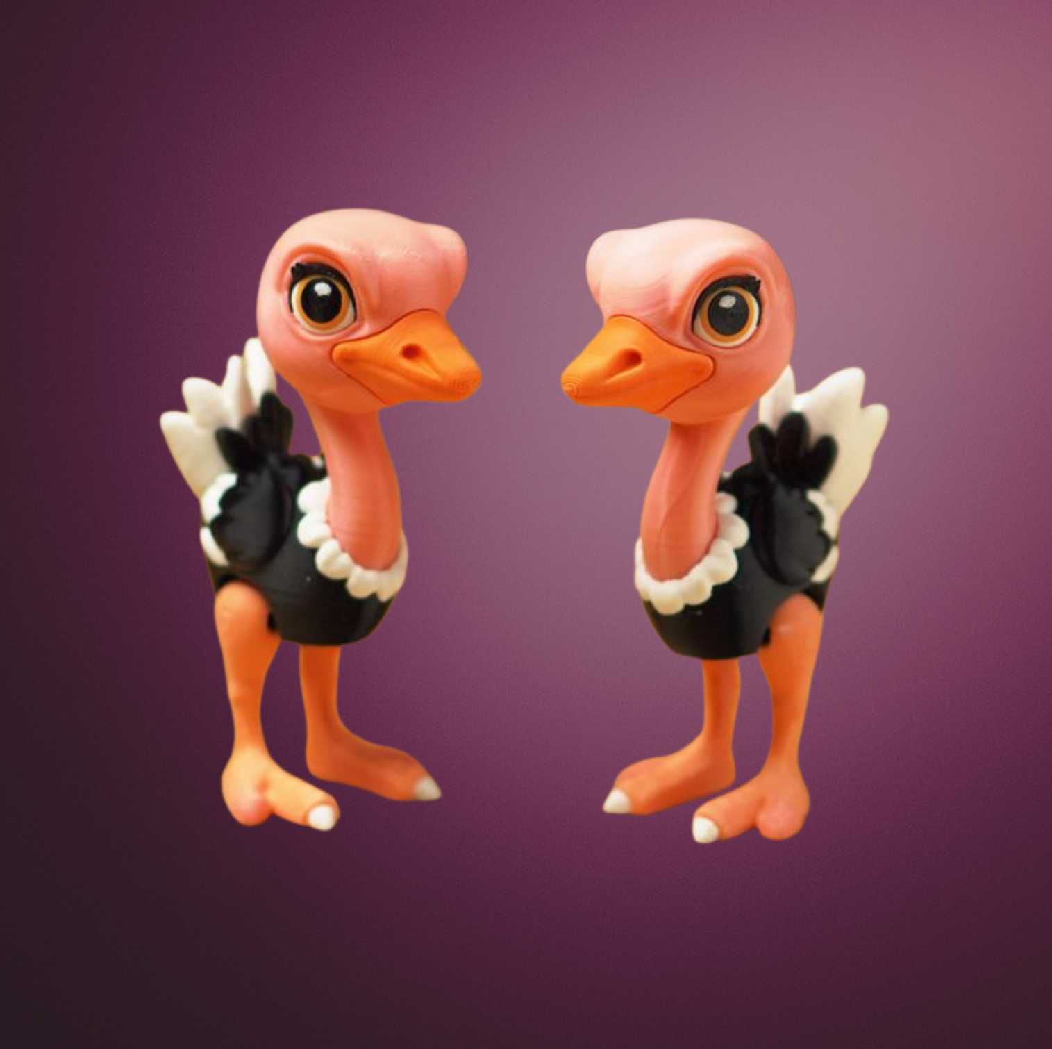 Great American Designs - Wholesale Fidget Toy - Kids - Articulated Ostrich 3D Printed Toy, Fidget Toy0