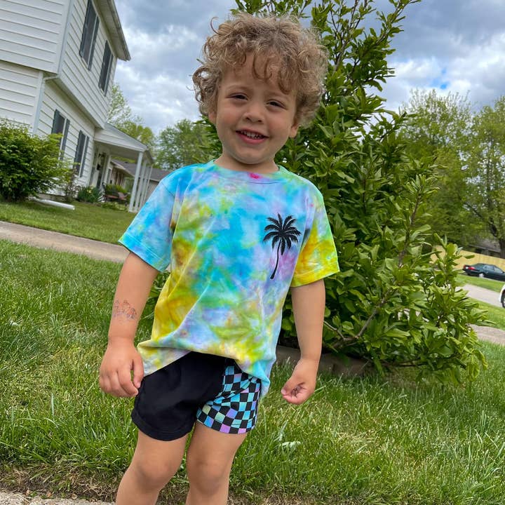 Color Block Checkered Swim for wholesale by Little Bubs + Co