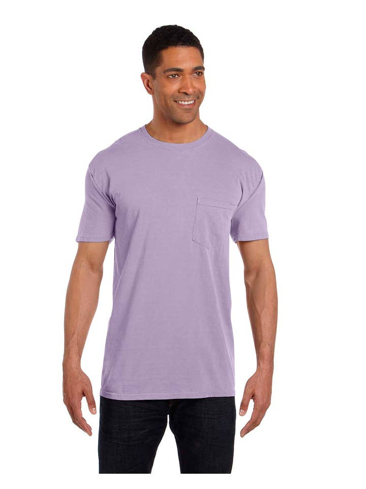 Total Apparel - Wholesale T-Shirt - Unisex - Comfort Colors Garment-Dyed Pocket Blank T-Shirt | 6030CC54