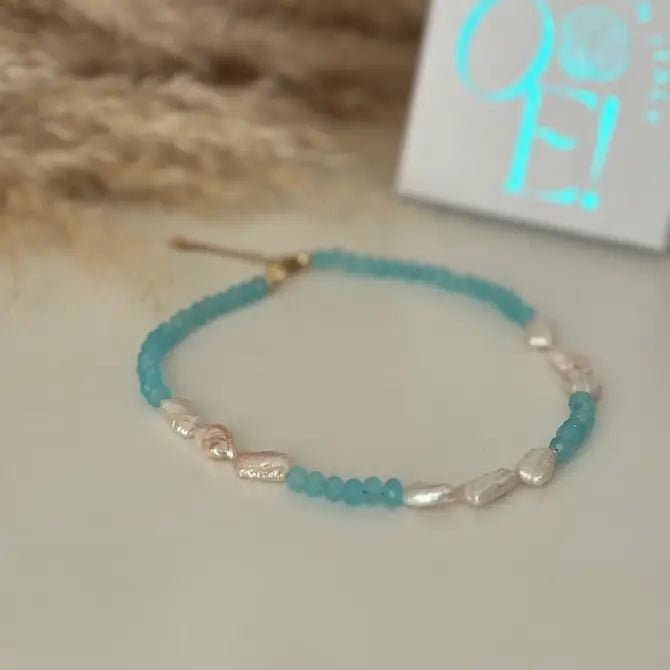 OE! - Wholesale Beaded/Pearl Necklace - INCASTRI CELESTI - Collare di perle Keshi con perline di cristallo1