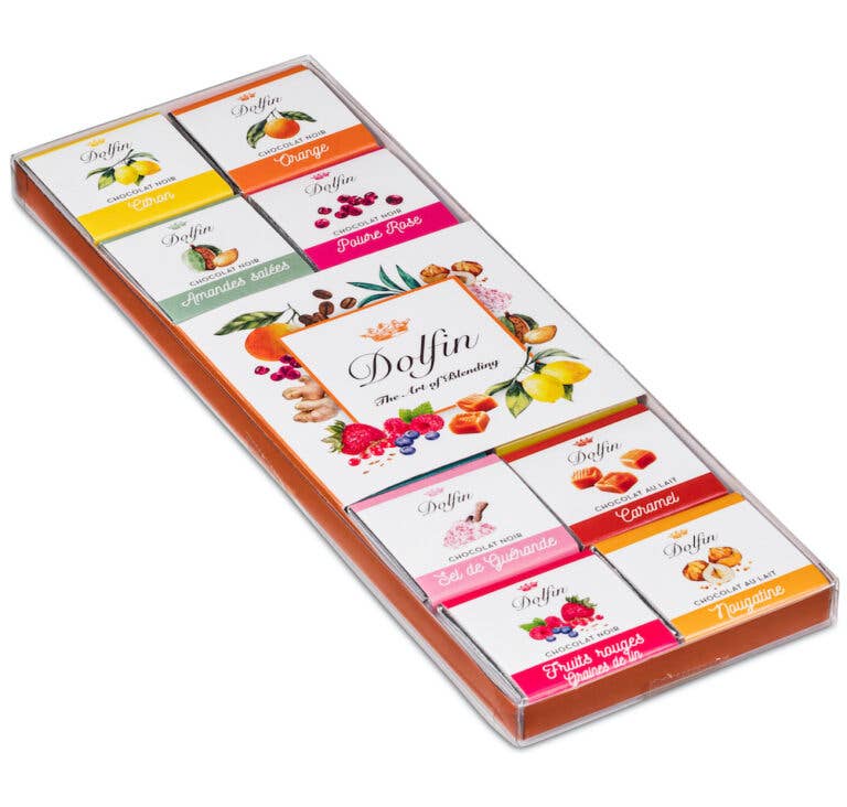 Dolfin - Wholesale Chocolate Box - Box of 24 Variegated - 12 Flavors1