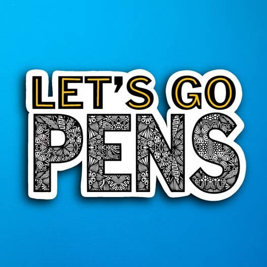 Let's Go Pens Sticker (WATERPROOF) for wholesale by Zenspire Designs
