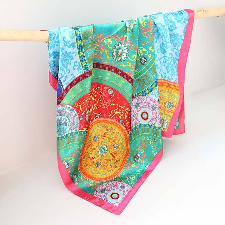 Love Ibiza - Wholesale Bandana - Women's - Satijnen bandana sjaal barok ocean