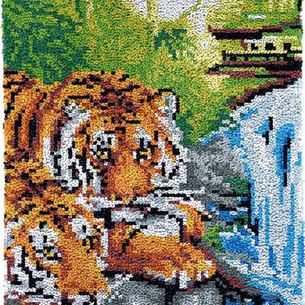Lovely Lust Inc - Wholesale DIY Craft Kit - Tiger Waterfalls | Rug Latch Hooking Kit
