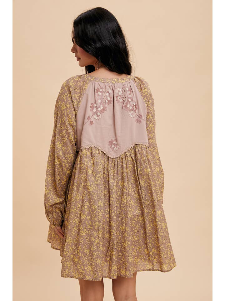 In Loom - Wholesale Dress - Women's - COTTON EMBROIDERED BABYDOLL DRESS