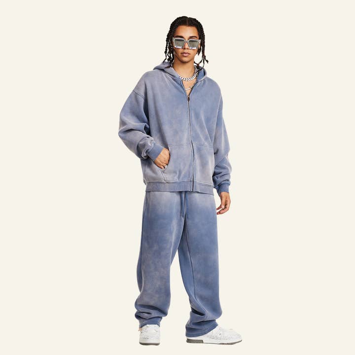 Conjunto de Ropa Urbana para Hombre: Chaqueta con Capucha y Pantalones de Pierna Recta para venta al por mayor de particleactive