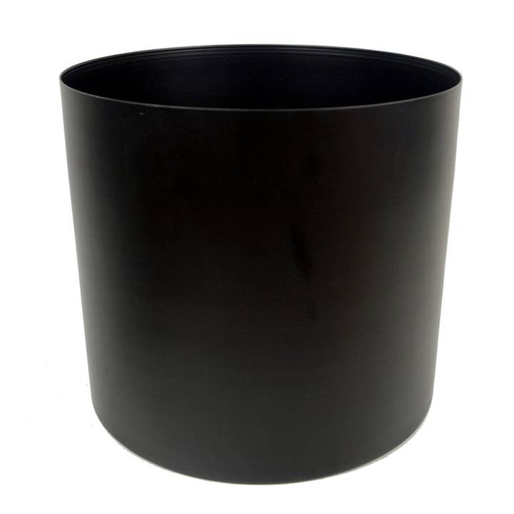 Metal Planter Plant Pot Black 20x18cm Smooth Finish for wholesale by Leaf Design UK LTD