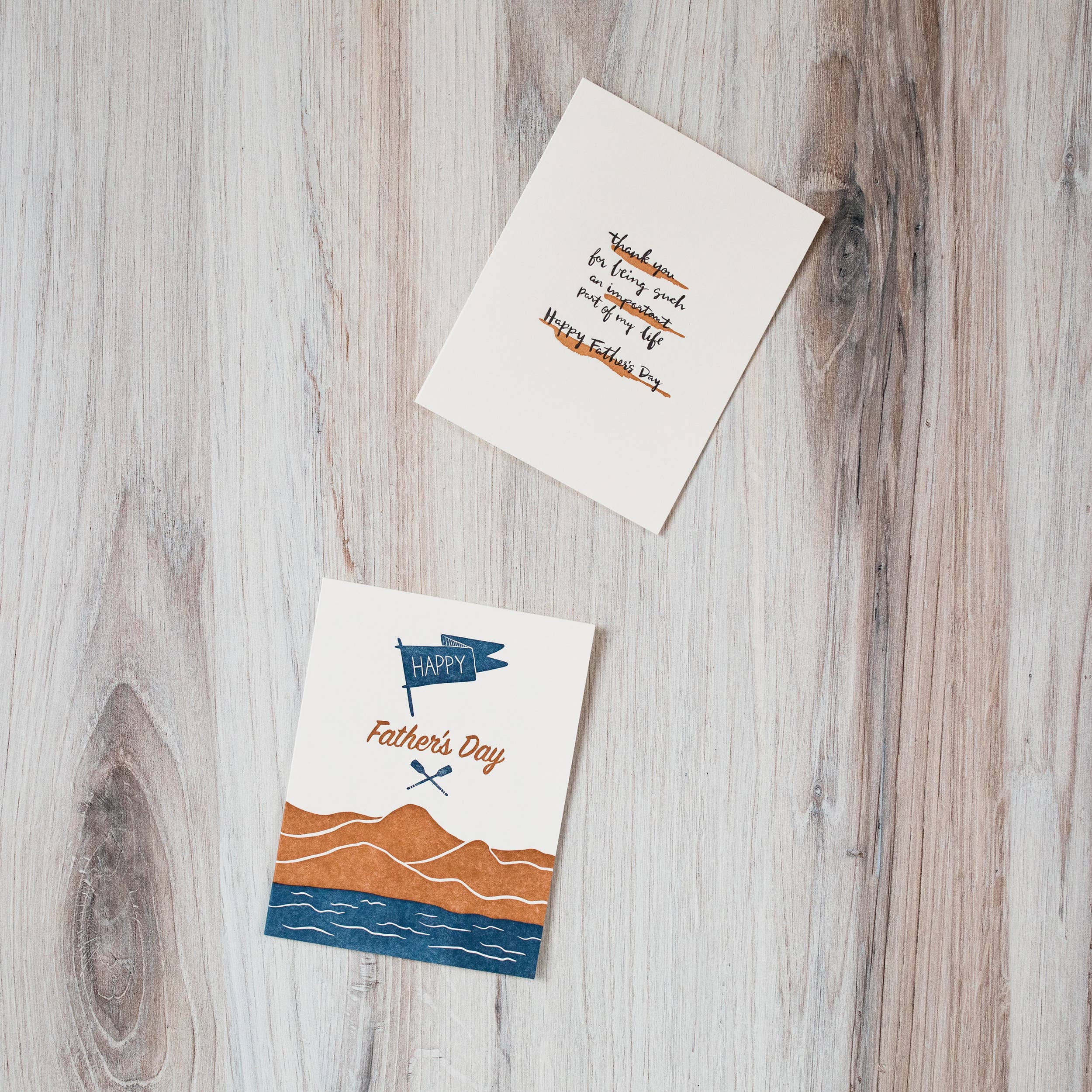 Lake Erie Design Co. - Wholesale Father's Day Card - Happy Father's Day - Oars Design Father's Day Card1