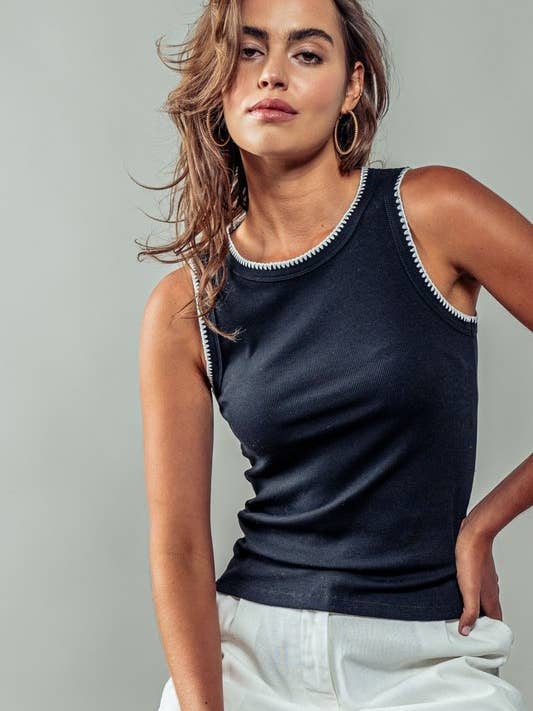Fashion Week - Wholesale Tank Top - Women's - STRUCTURE KNIT TANK TOP