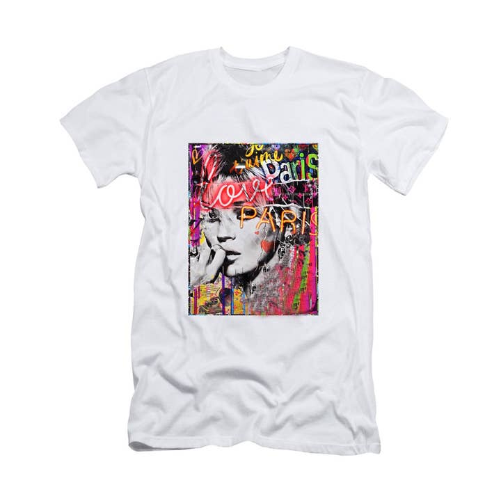 T-shirt graphique visage d'amour Pari HUT-L4637 pour la vente par Nobrand