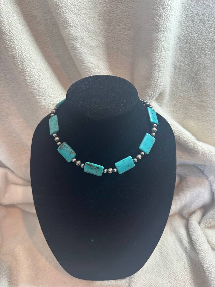 4-8mm Navajo-Perlen x Türkis-Rechteckperlen für den Großhandel von BDN Boutique