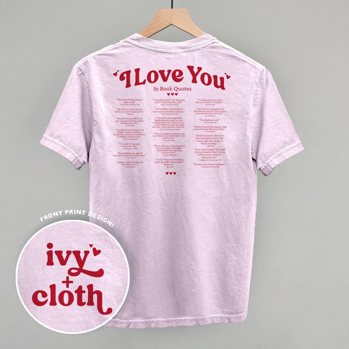 Ivy + Cloth - Wholesale Graphic Sweatshirt - Women's - I Love You Book Quotes Back Print4