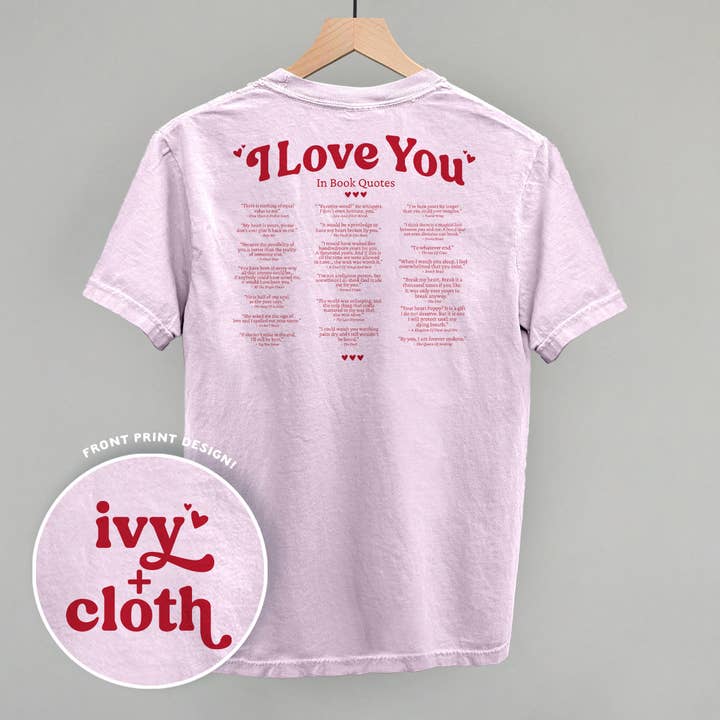 Ivy + Cloth - Wholesale Graphic Sweatshirt - Women's - I Love You Book Quotes Back Print4
