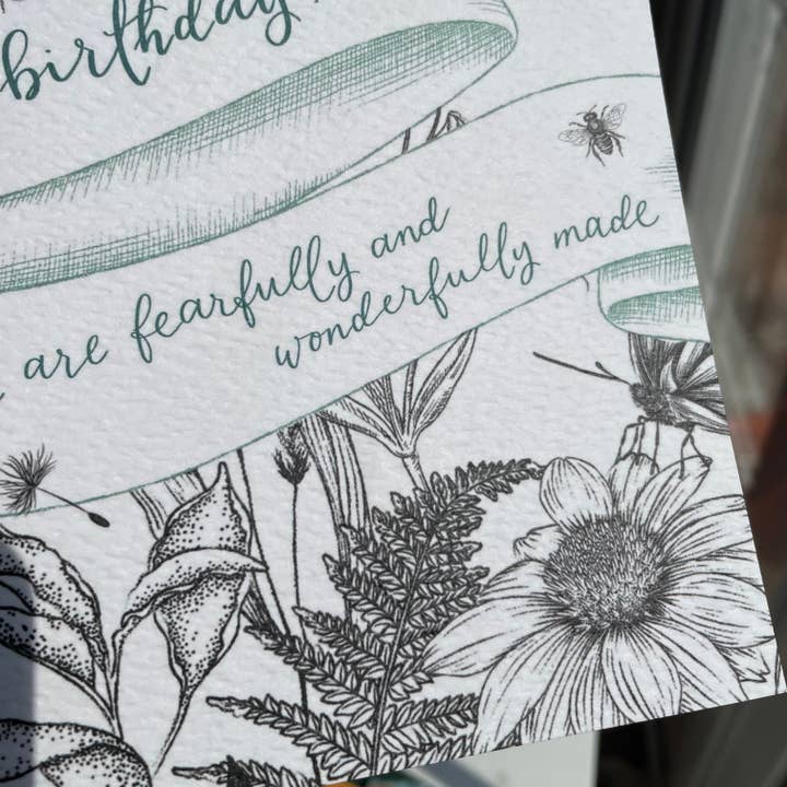 And Hope Designs - Venta al por mayor Tarjetas de cumpleaños - Tarjeta de cumpleaños cristiana, tarjeta cristiana, escritura del salmo 139