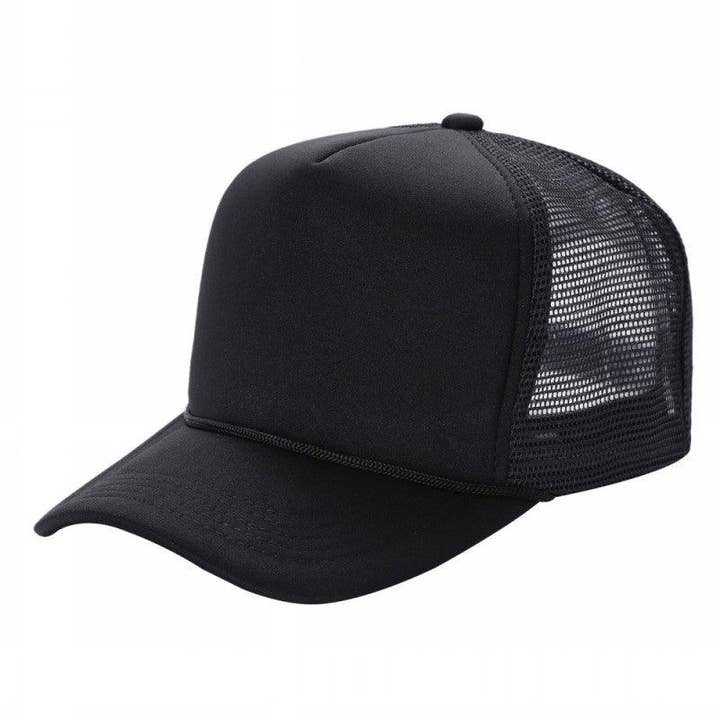 Funteze - Wholesale Trucker Hat - Unisex - Solid Color Foam Sponge Mesh Trucker Hat