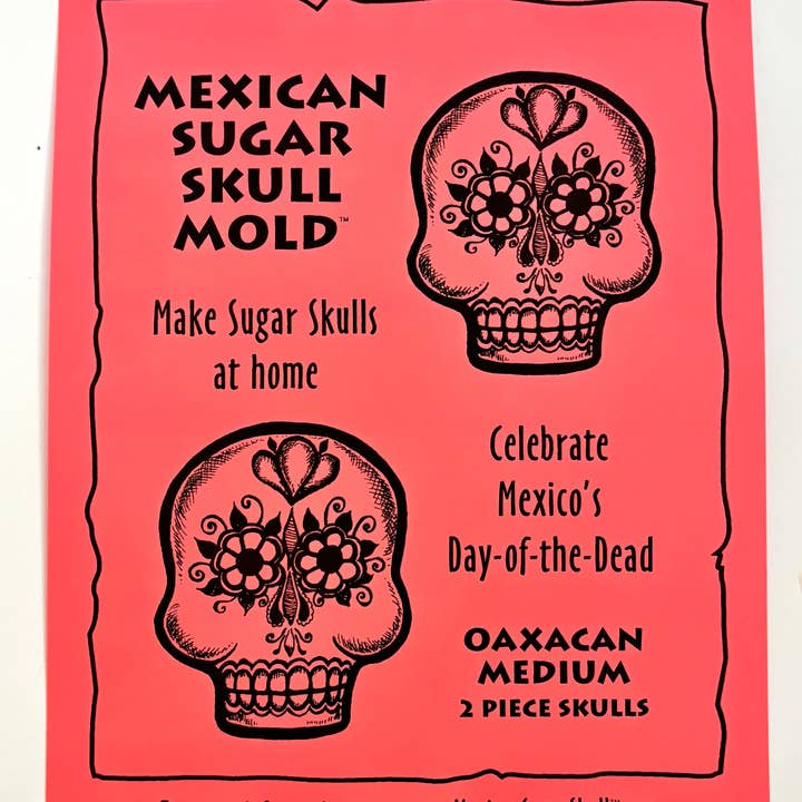 Mexican Sugar Skull - Wholesale Chocolate/Candy Mold - Oaxaca Sugar Skull Mold - Medium - 6 molds0