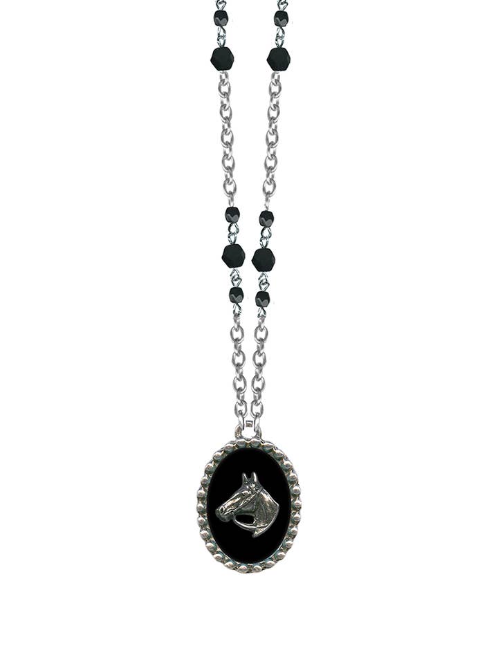 Schattenbox-Pferdesilhouette-Halskette für den Großhandel von Classic Hardware