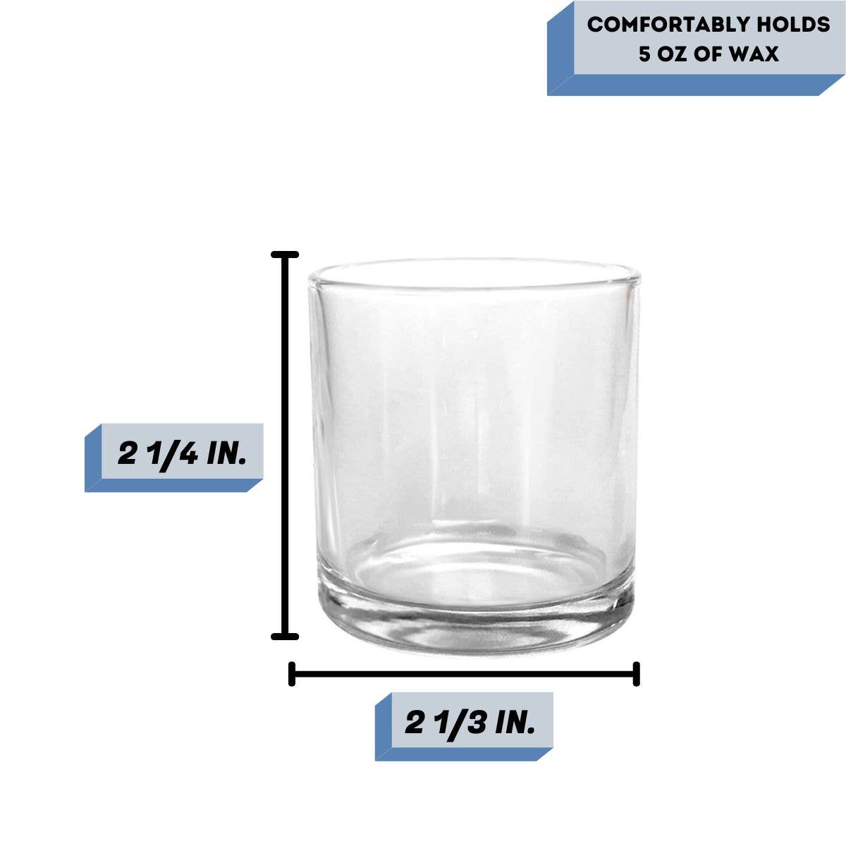 General Wax - Candle Making Supplies - Wholesale Candle Holder - 7.5 oz Symphony Clear Glass Candle Jar1