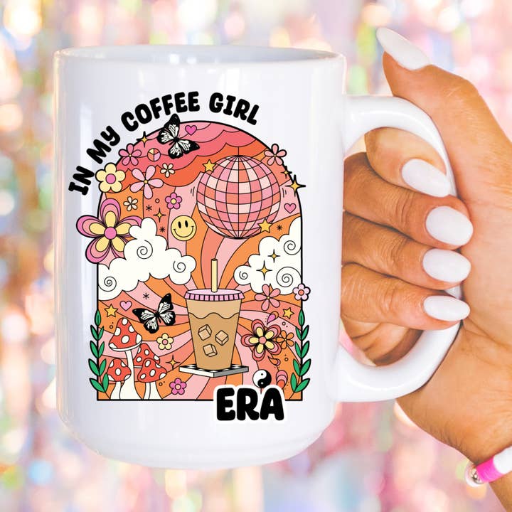 Coffee girl era, coffee mug, retro mug, retro decor, coffee for wholesale by Mug and Mini