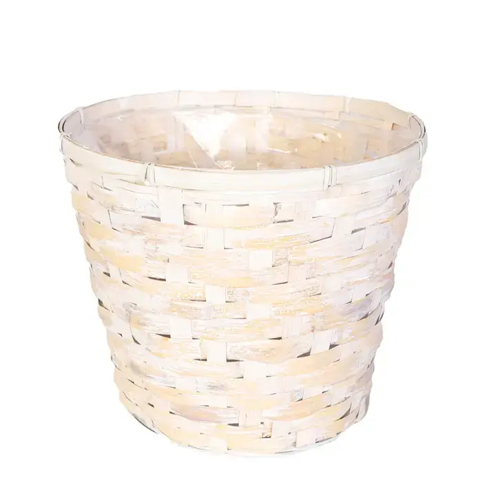 SWS BASKETS AND HOME DECOR - Wholesale Plant Pot - Bamboo Baskets Floral Accessories Containers with Liner-12"1