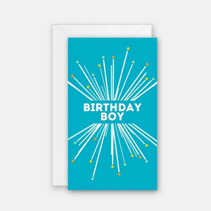 Rock Scissor Paper – Großhandel Geburtstagskarten – Birthday Boy Starburst — Geschenkkarte mit Beilage0