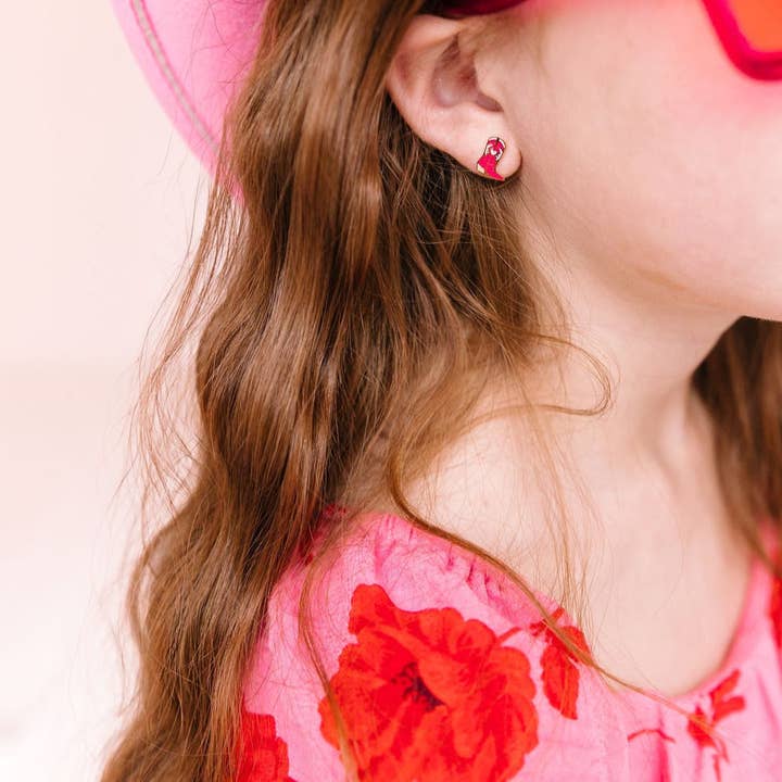 Desert Peach - Wholesale Stud/Post Earrings - Disco Cowgirl Stud Earrings