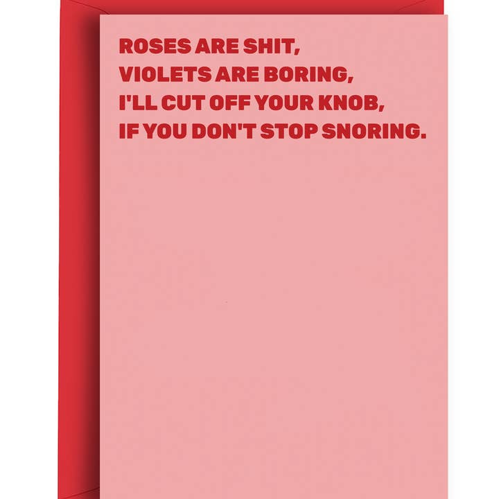 Roses Are Shit - Valentine's Card for wholesale by Quite Good Cards