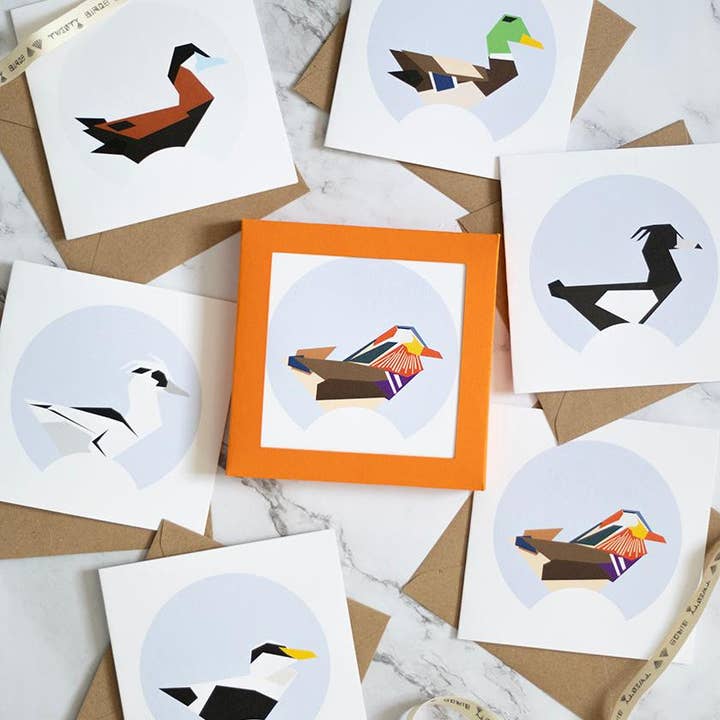 6 x Petites Cartes - Canards Mixtes pour la vente par Twenty Birds