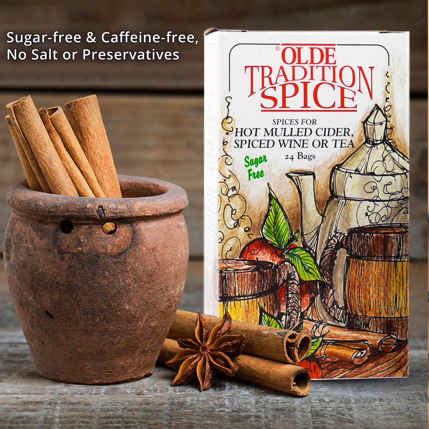 Olde Tradition Spice - Vente Épices pour vin chaud - Épices à vin chaud – Sachets de thé pour cidre et vin, 100 % naturels3