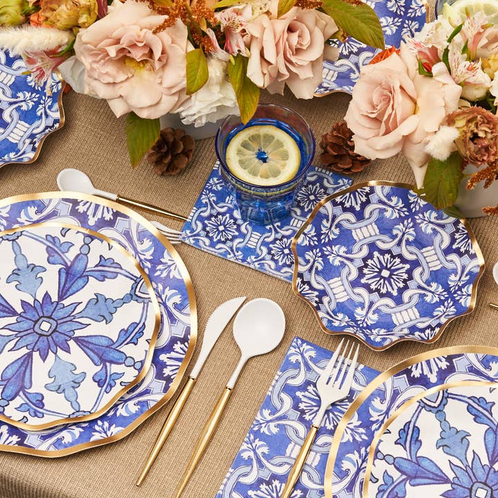 Sophistiplate - Wholesale Disposable Plate - Moroccan Nights Wavy Paper Appetizer/Dessert Bowl/8pk
