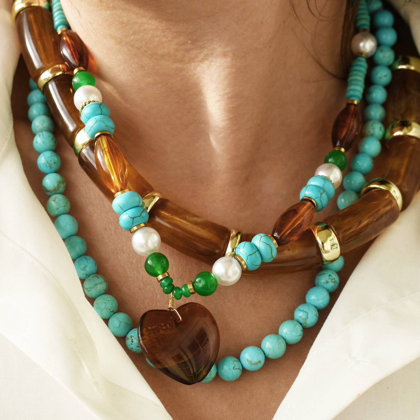 Treasure Jewels Inc. - Venta al por mayor Collares de cuentas/perlas - Collar Chunky Sin Duda8