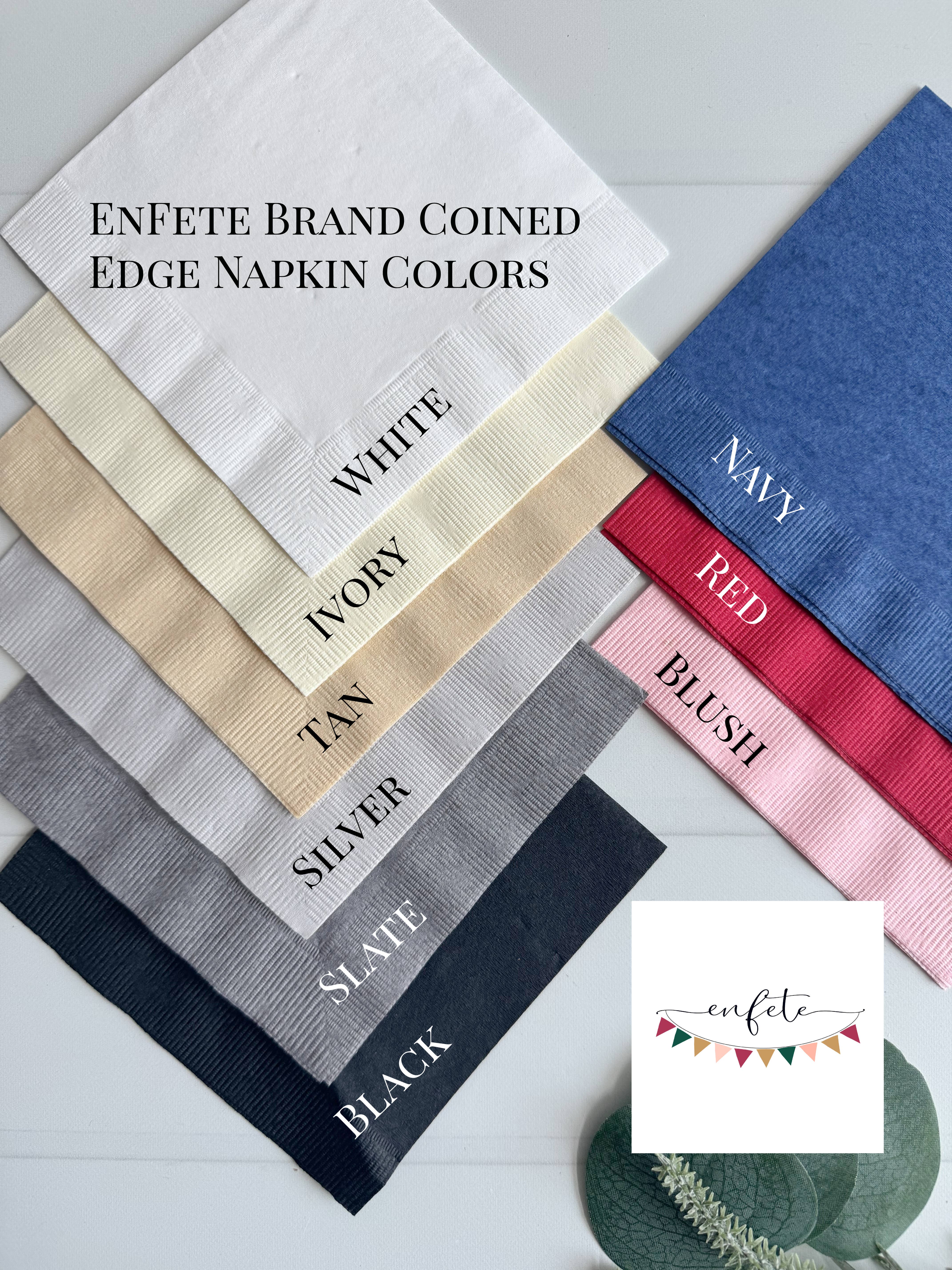 EnFete, LLC - Wholesale Disposable Napkin - Wedding or Corporate Logo Cocktail Napkins3