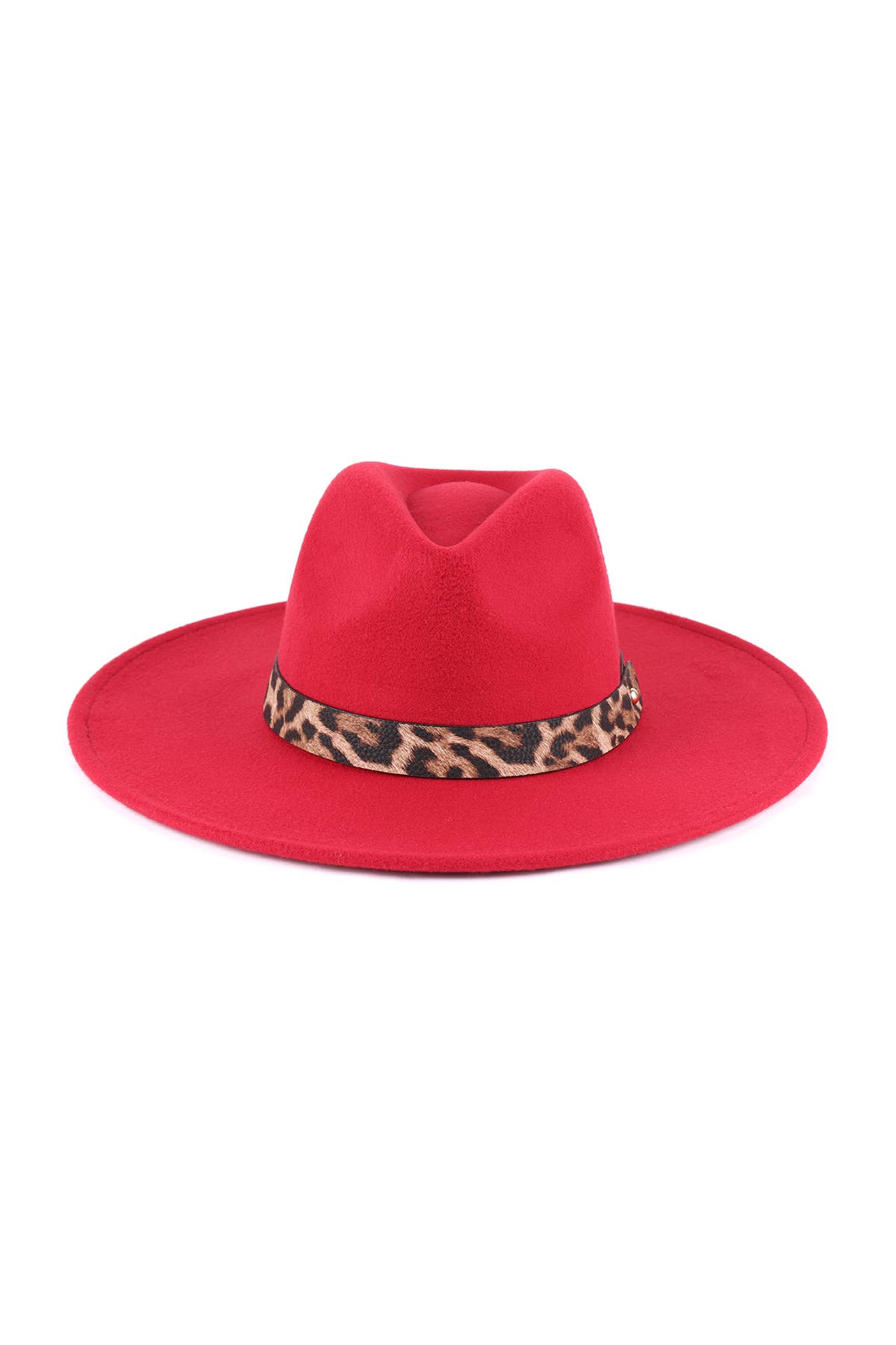 MYS Wholesale Inc - Vente Chapeau en feutre - femme - Chapeau à bord tendance en feutre avec accent léopard0