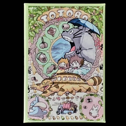 Ba Ba Buttons - Wholesale Magnet - TOTORO Movie Magnet, Button, Wholesale, Lot, DVD, VHS, Spirited Away