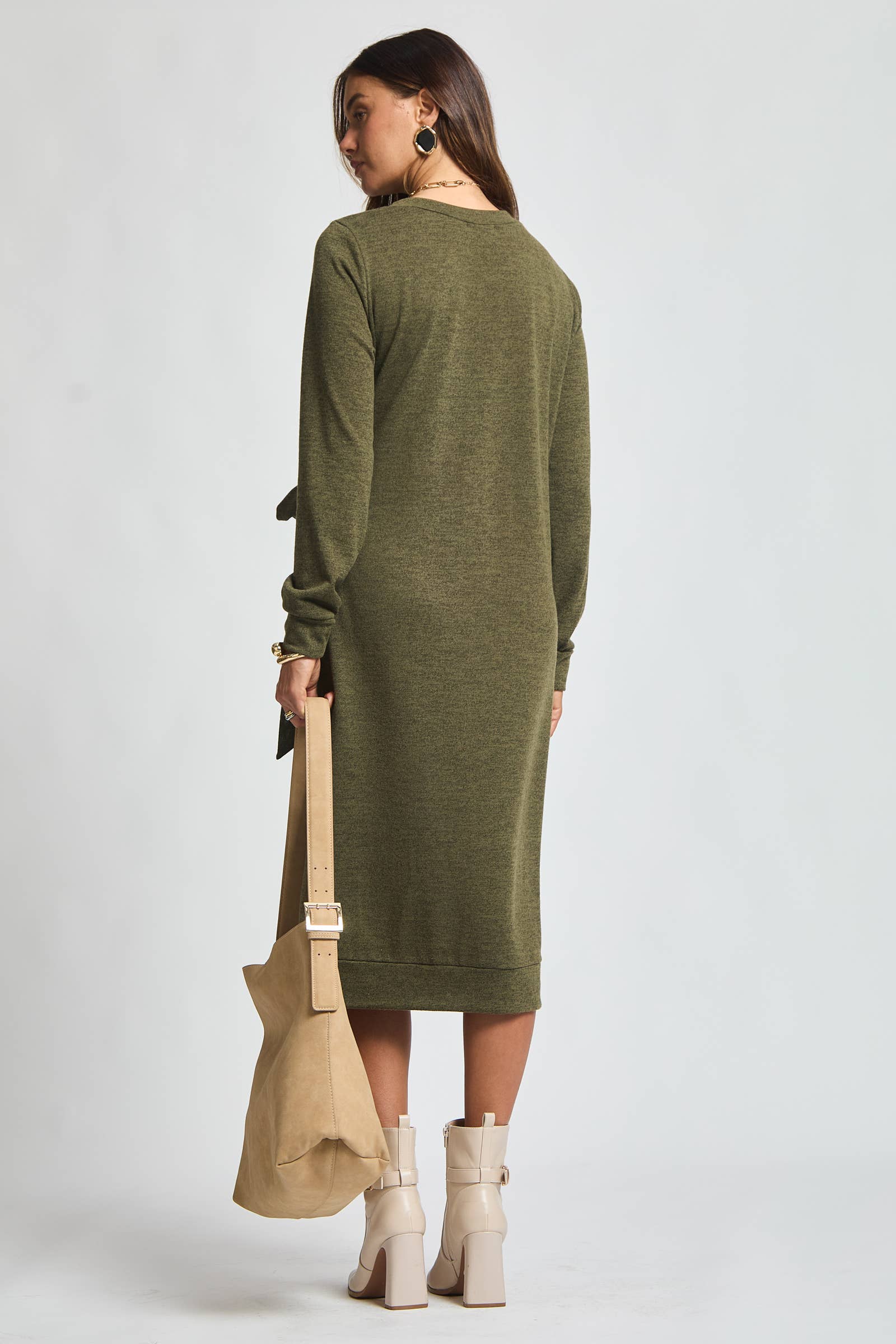 Dear Scarlett - Wholesale Dress - Women's - Hacci Knit Tunic Dress TRV-TIMELESS14