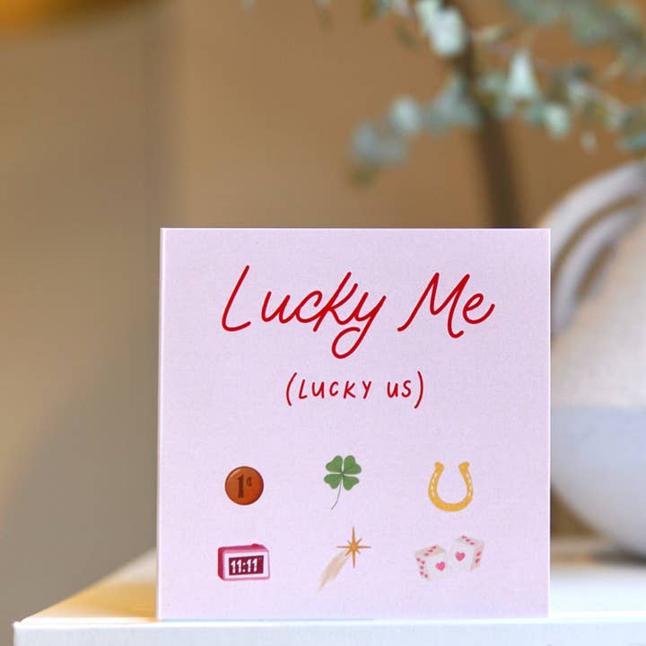 Cartão da Sorte Me (Sorte) Namorados por atacado de The Forgetful Collective