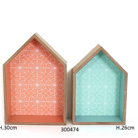 Set De 2 Etageres 'Geometrix' H. 26 / H. 30 cm pour la vente par Faye