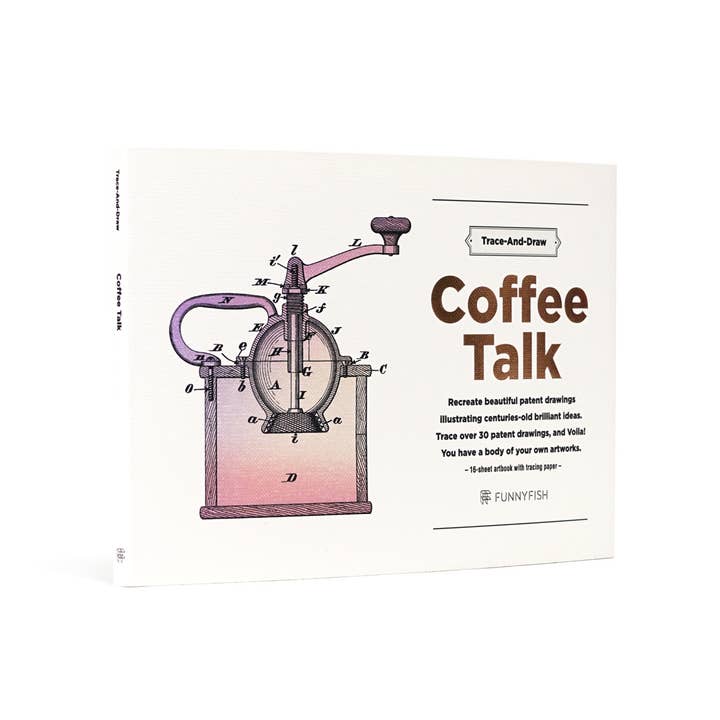 FUNNYFISH – wholesale Skissbok/skissblock – Spår-och-Rita, Kaffe Talk