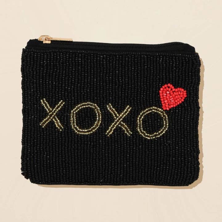 Mini-pochette en perles XOXO Message Seed pour la vente par Sensibling Corp.