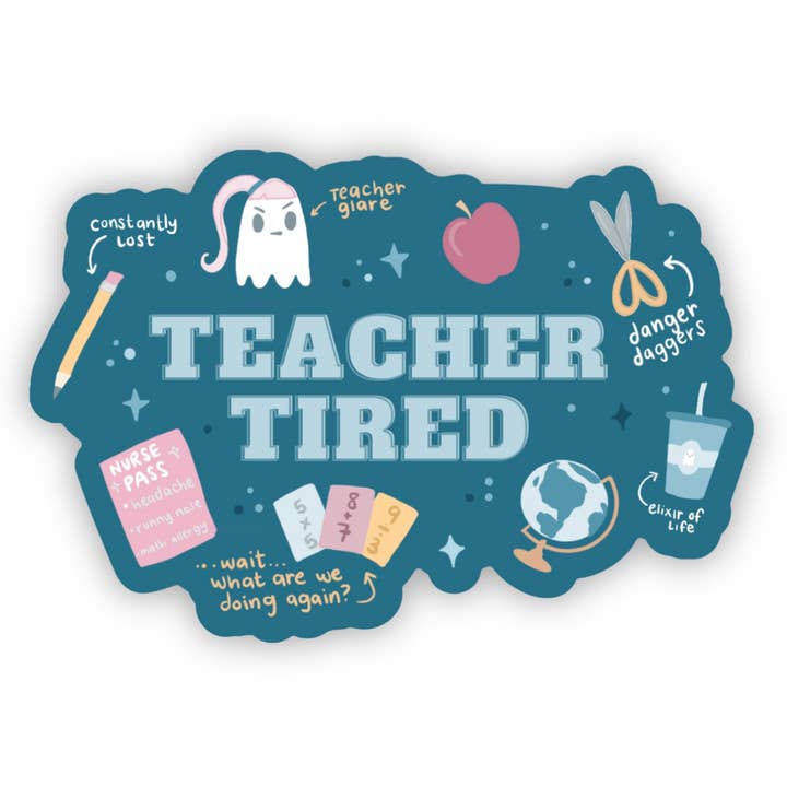 Lärartrött vinylklistermärke för wholesale av Doohickle Designs