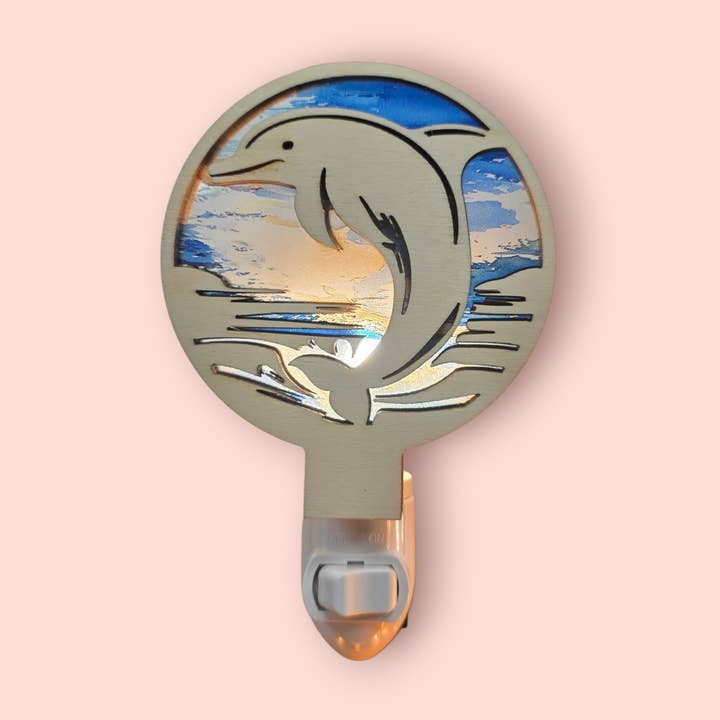 Dolphin Coastal LED Night Light for wholesale by Gulf Coast Custom