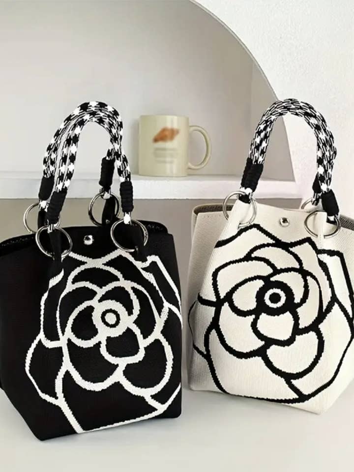 Camellia Stor Kapacitet Strikket Casual Tote Taske ZK3917 for engroshandel hos UNISHE