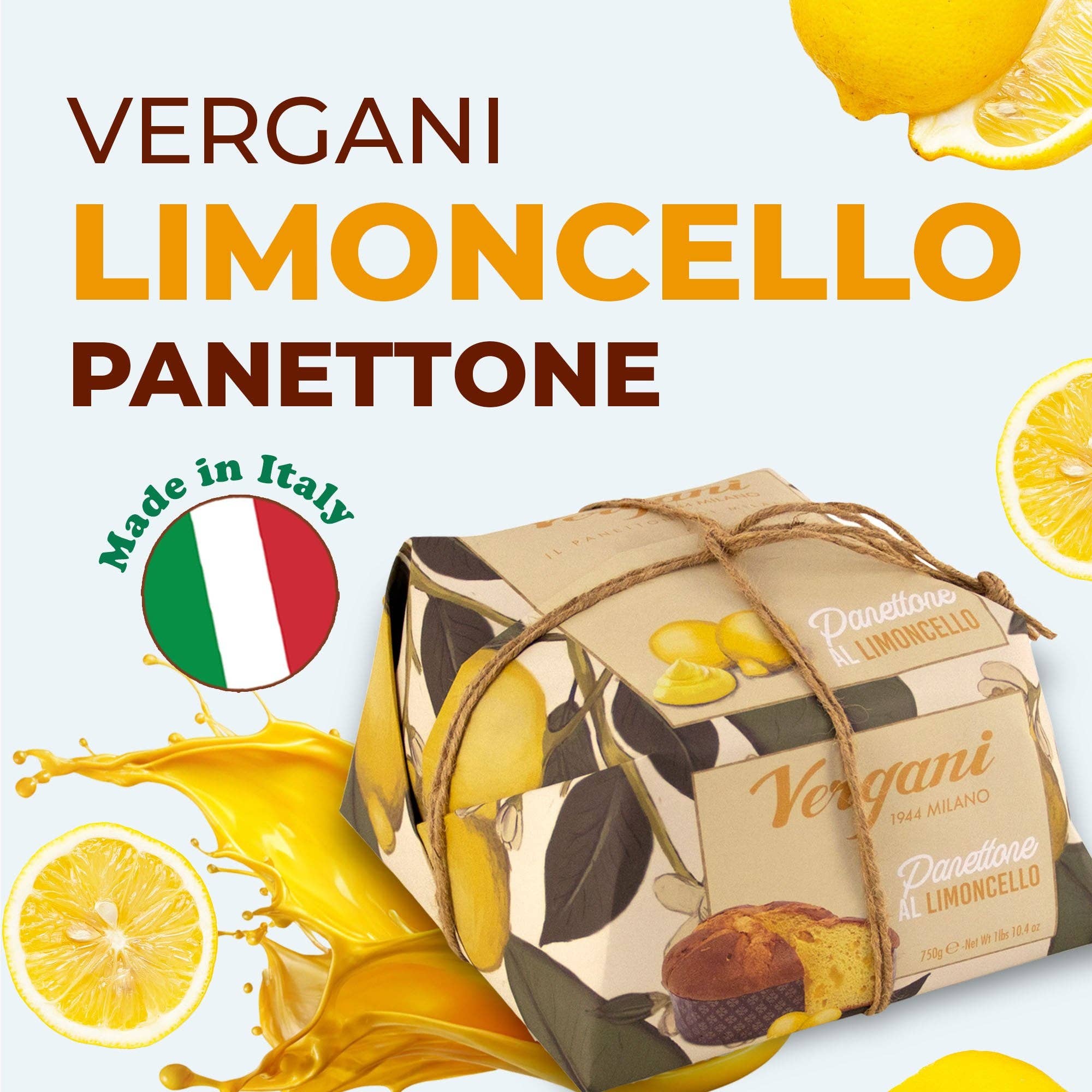 Food To Live - Wholesale Cake - Vergani Limoncello Panettone - 750g (1.65 lb)2