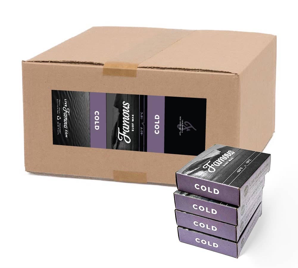 Famous Surf Supply – Großhandel Sportliches Zubehör – Kiste mit 72 Riegeln aus Kaltwachs2