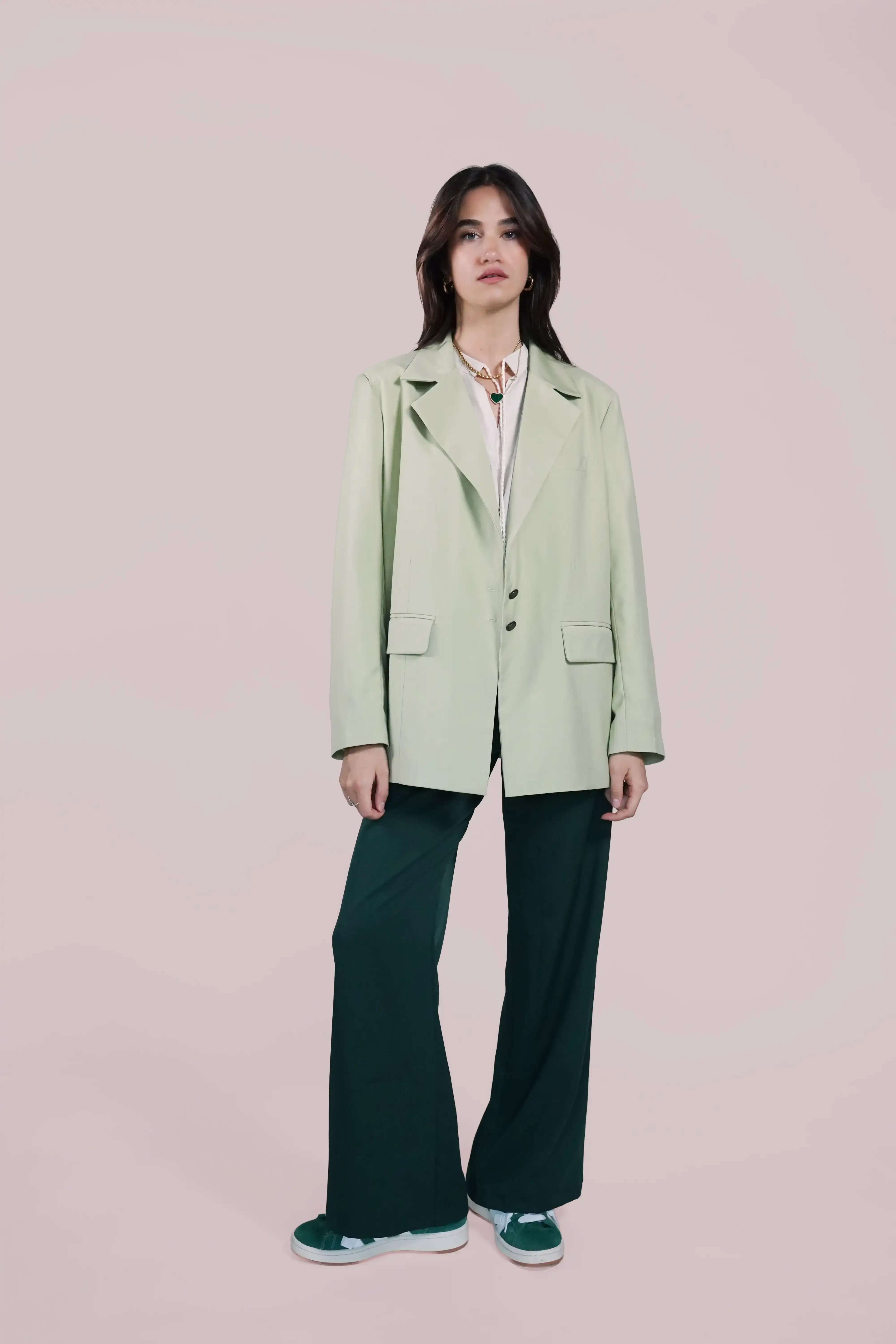 Lacerf - Wholesale Blazer - Dames - Zwarte oversized blazer6