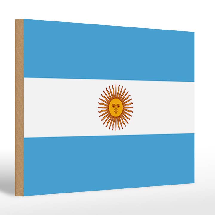 Flag of Argentina wooden sign 30x20cm for wholesale by Femer