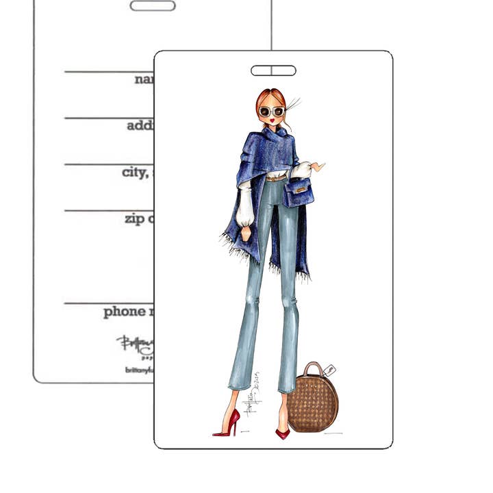 "Grace" luggage tag for wholesale by Brittany Fuson