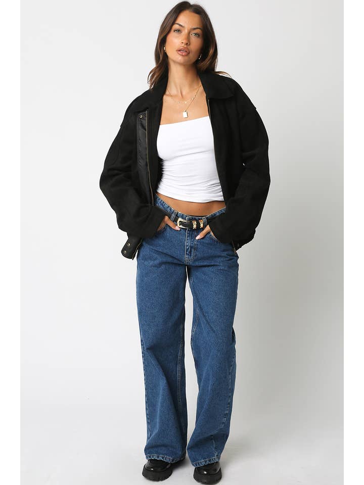 Olivaceous - Wholesale Jacket - Women's - Mia Faux Suede Jacket8