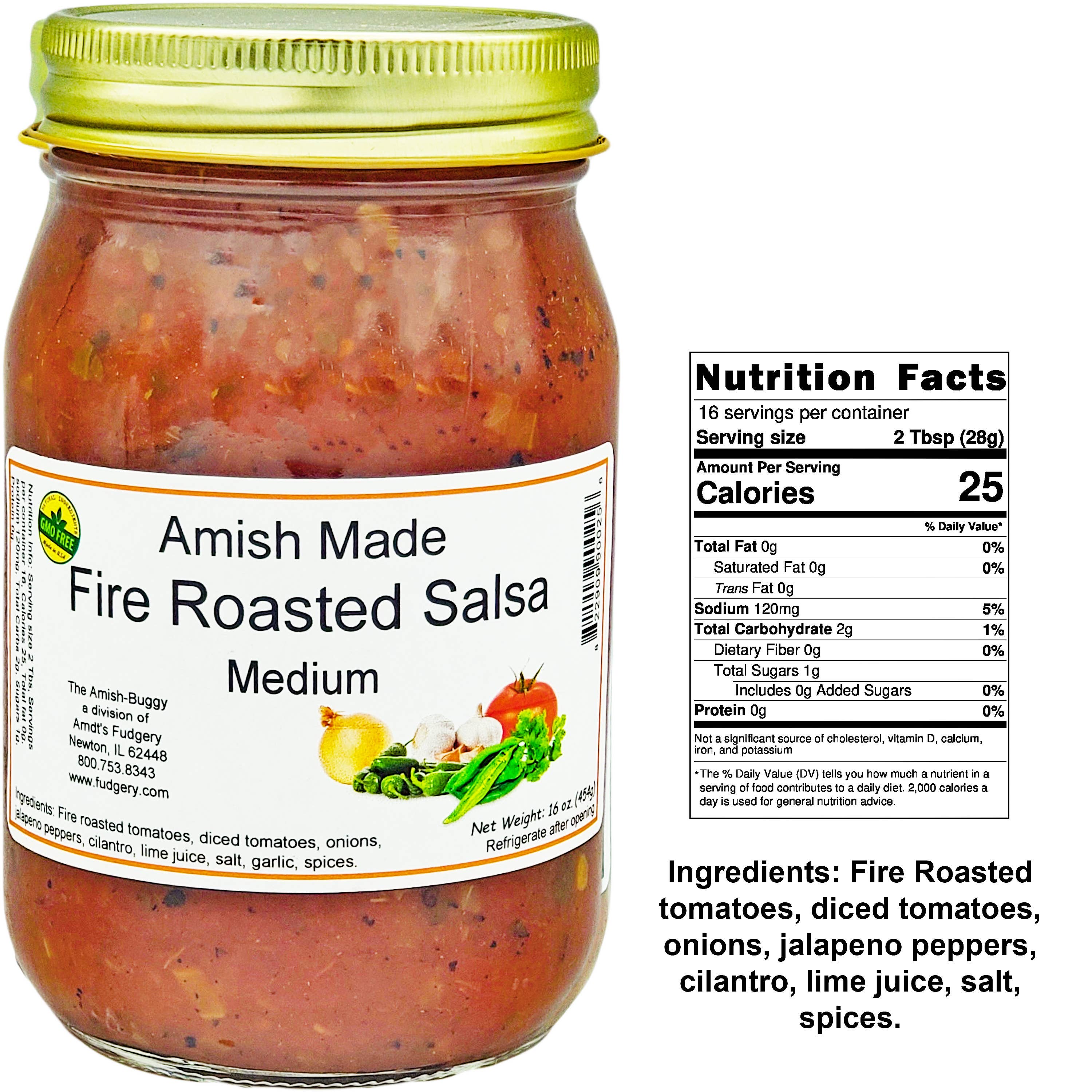 Arndt's Fudgery LLC - Wholesale Salsa - Amish Fresh Made Salsa 16 oz. Jar25