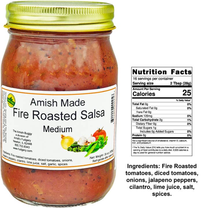 Arndt's Fudgery LLC - Wholesale Salsa - Amish Fresh Made Salsa 16 oz. Jar25